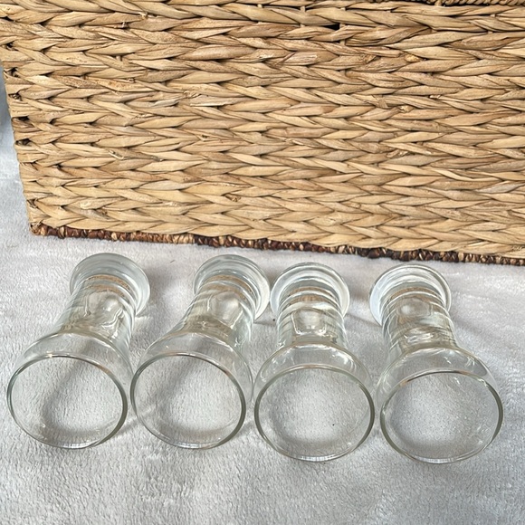 Set of 4 Bar Juice 6 Oz Glasses 1970’s Clear Glass - Picture 8 of 8